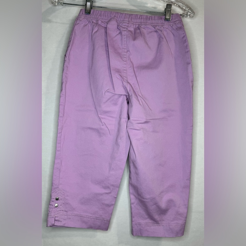 Croft and Barrow Purple Lilac Cropped Capri Jeans - Picture 6 of 10